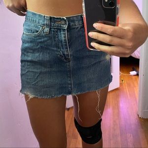 vintage denim mini skirt